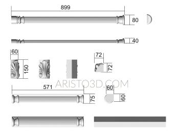 Set of panels (KPN_0013) 3D model for CNC machine